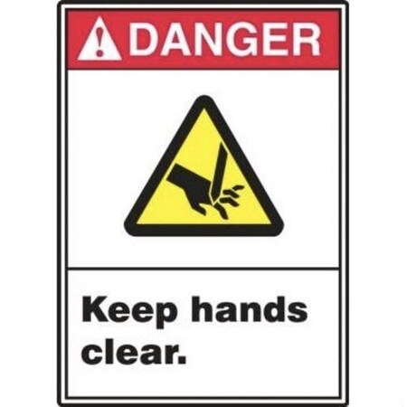 Accuform ANSI DANGER Safety SignS KEEP HANDS MRQM125VA MRQM125VA